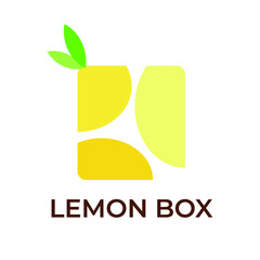 Lemon box drink logo