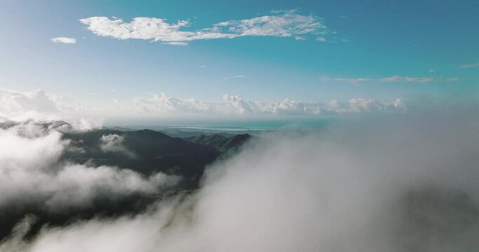 Tetas De Cayey High above the clouds SKY In Puerto Rico 5k Mavic 3 Cine drone Footage 903