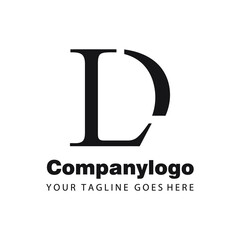 letter ld, letter dl company logo template