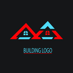 real estate logo design, vector illustration.