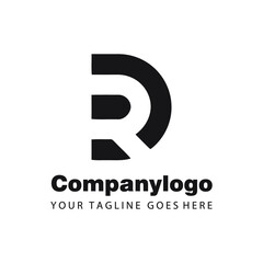 letter dr, letter rd company logo template