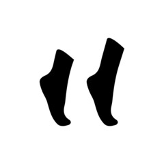 Black short and long socks, vector