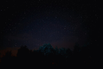Fototapeta na wymiar Night sky. Stars and galaxies in the sky at dusk.