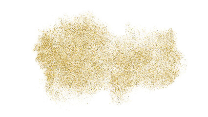 Gold Glitter Texture Isolated On White. Goldish Color Sequins. Celebratory Background. Golden Explosion Of Confetti. Vector Illustration, Eps 10.