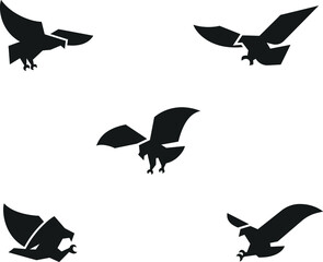 hunting eagle silhouette