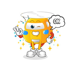 helicopter agree mascot. cartoon vector
