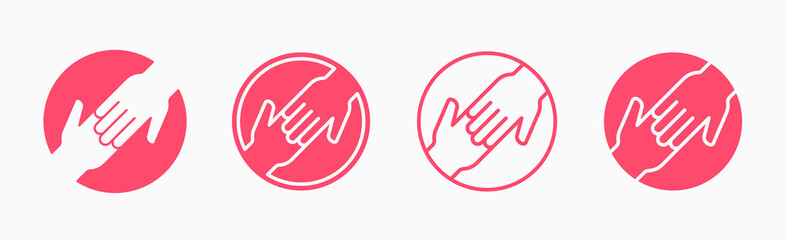 Obraz premium Helping icon. Logo template. Vector illustration isolated on white background.