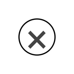 cross mark button icon white background