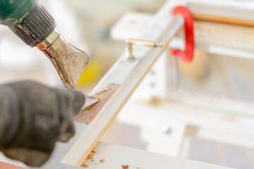 Window frame being restoring