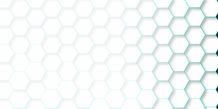 Abstract background with hexagons . White background texture of honeycombs with fresh raw honey . Marble hexagon tile floor background pattern. in illustration background . © Sajjad