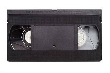 Obraz premium Cassette for video recording on a white background.