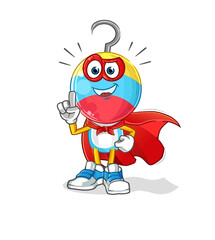 fishing bait head cartoon heroes vector. cartoon character