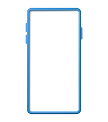 3d Realistic Smartphone with Empty Screen.