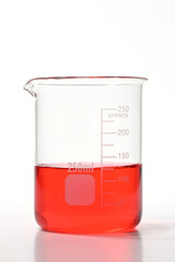 Beaker with red liquid