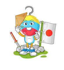 fishing bait head cartoon japanese vector. cartoon character