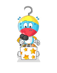 fishing bait head cartoon play whack a mole mascot. cartoon vector