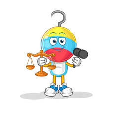fishing bait head cartoon lawyer cartoon. cartoon mascot vector