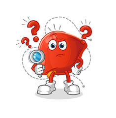 liver searching illustration. character vector