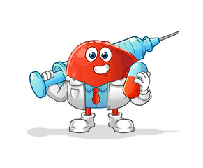 liver doctor holding medichine and injection