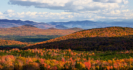 Autumn landscape in Vermont mountains