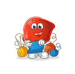 liver tailor mascot. cartoon vector