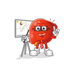 liver marketing character. cartoon mascot vector