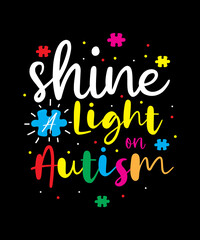 Obraz premium Autism Awareness Day T-shirt design, autism puzzle T-shirt design, Autism Awareness Day.
