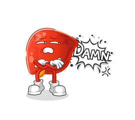liver very pissed off illustration. character vector