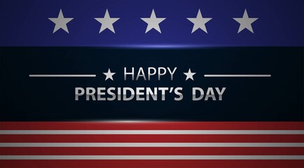 Happy Presidents Day  America National holiday.  banner poster template design.  vector illustration 