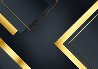 Abstract background black and gold with modern corporate concept for banner, flier, cover and much more