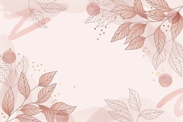 Hand painted watercolor floral background