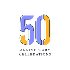 50 years anniversary celebrations logo design template