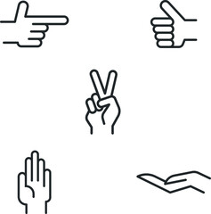 hand icon set