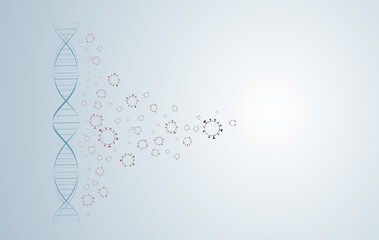 colona virus covid-19 concept of human DNA integration and distribution of pathogens