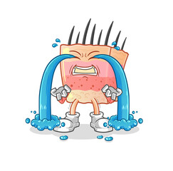skin structure crying illustration. character vector