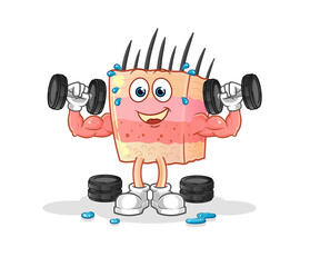 skin structure weight training illustration. character vector