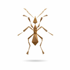 Ant abstract isolated on a white backgrounds, vector illustration