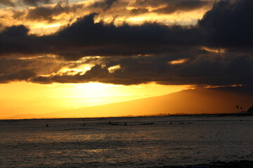 Obraz premium Sunset over the horizon