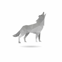 Wolf abstract isolated on a white backgrounds, vector illustration
