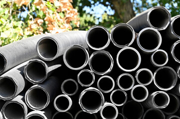 Stacked PVC pipe
