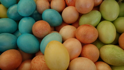 colorful christmas eggs