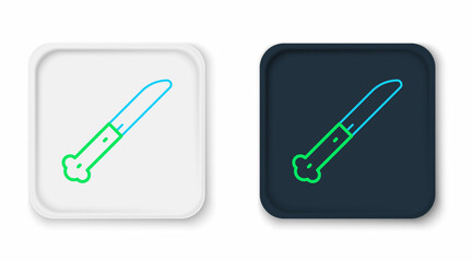 Line Knife icon isolated on white background. Cutlery symbol. Colorful outline concept. Vector