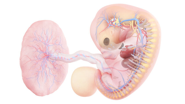 3d rendered medically accurate illustration of a human embryo anatomy - week 7