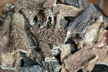 Pet Treats. Dried beef tripe.Pieces of natural, wholesome chewable dog treats.