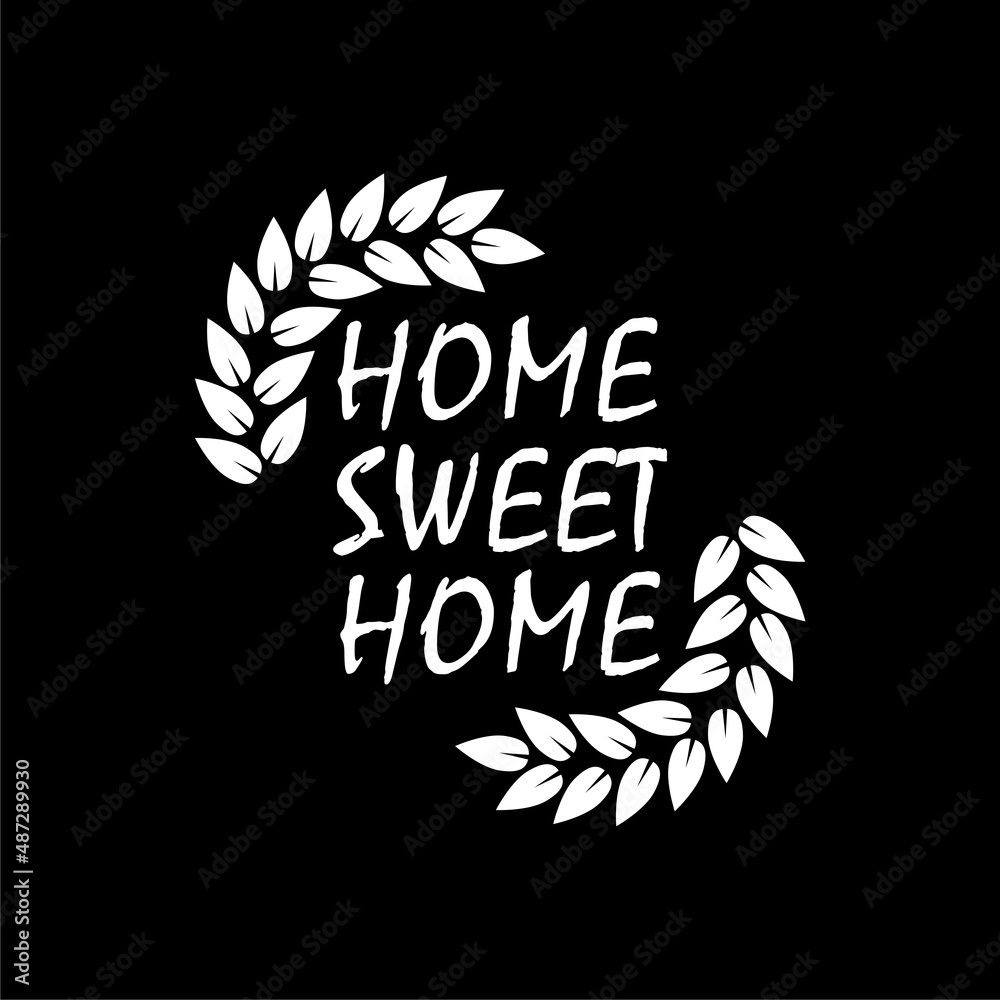 Sticker Home Sweet home icon isolated on dark background