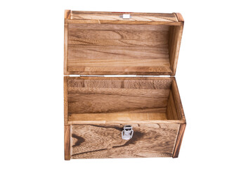 wooden chest isolated