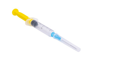 medical syringe isolated