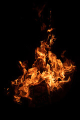 fire on black