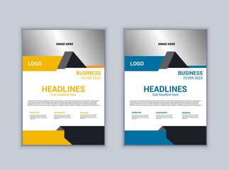 Flyer layout template. Vector brochure background set with elements for magazine, cover, poster, business flyer design.
