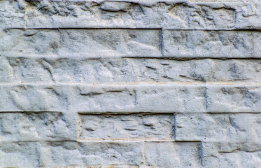 Area of decorative stone type painted white.